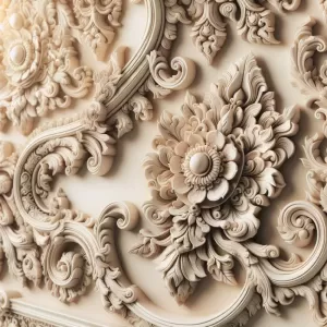 Sztukateria Na Ścianie W Salonie