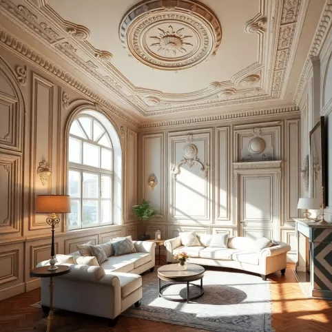 Sztukaterią W Salonie Galeria
